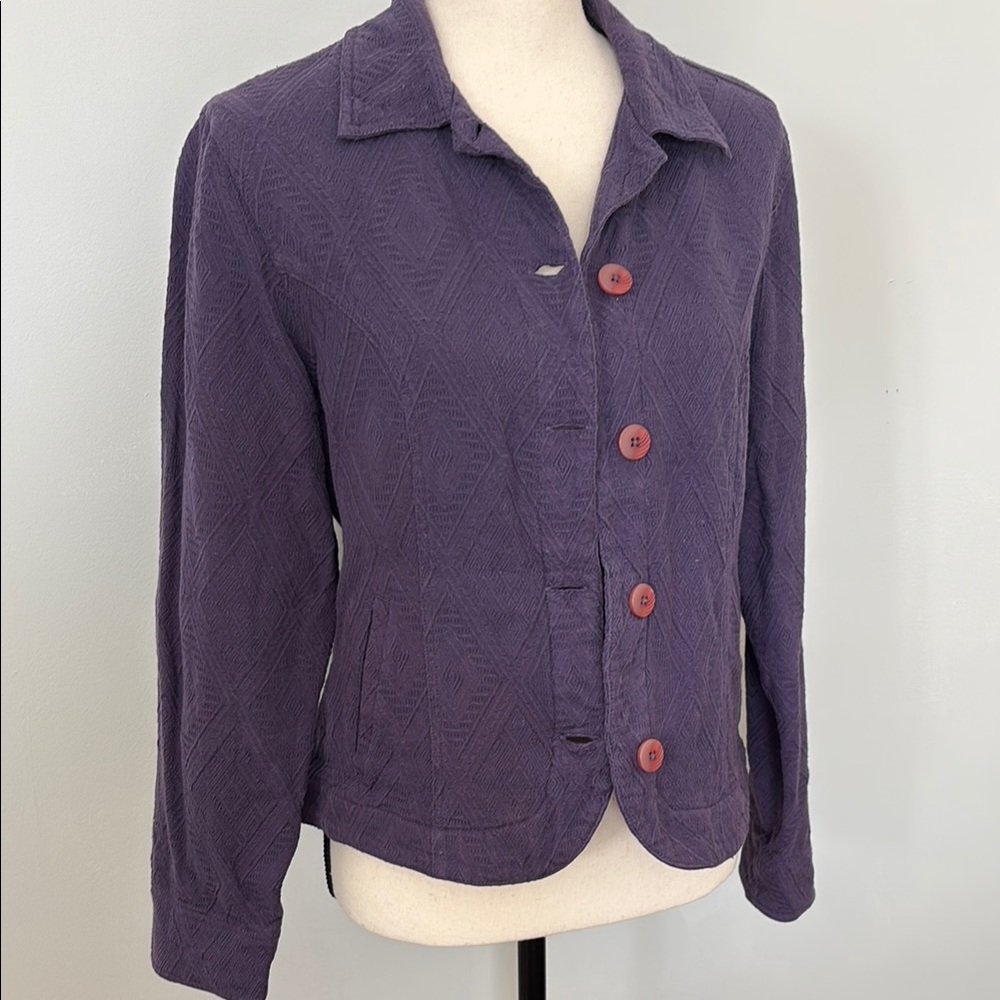Coldwater Creek Purple Textured Jacket